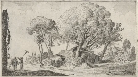Farmhouses Among Trees