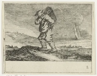 Dune Landscape with a Fisherman, Various Beaches and Water Views by Jan Percelles (series title)