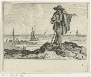 Dune Landscape with a Walker (Various Beaches and Water Views by Jan Percelles)