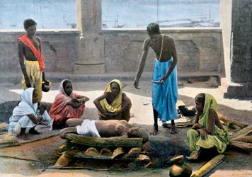 Cremation in India, c1890