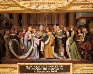 The marriage of King Charles VIII of France (1470-1498) with Anne of Brittany (1477-1514) on 06/12/1491