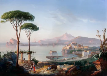 View of Bay of Pozzuoli with Capo Miseno and Ischia in Background