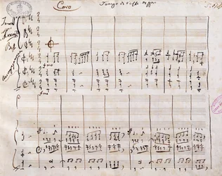 Handwritten score by Gioacchino Rossini