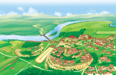 Ancient Rome (Archaic): View of the City of Rome in the 6th Century BC