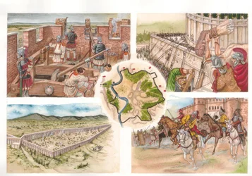 War of the Goths (535-553) between the Byzantines and the Ostrogoths: the siege of Rome in 537, defended by the Army of Belisarius.