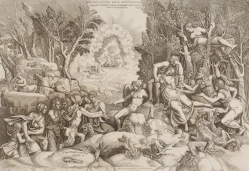Cephalus Mourning Procris (after a drawing by Giulio Romano)