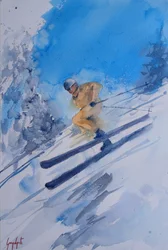 Dynamic Winter Skier