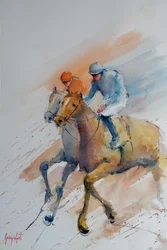Galloping Racehorses