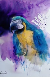 Vibrant Watercolor Parrot