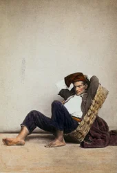 Lazzarone (Neapolitan homeless beggar). Naples