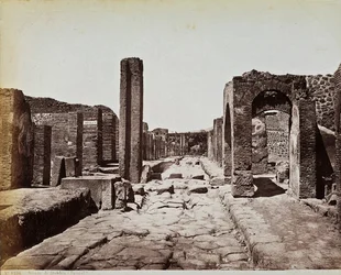 Structural Ruins Along the Strada di Stabia at the Archeological Site of Pompeii