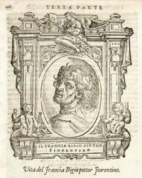 Milan, Braidense Library, Lives of the Most Excellent Painters, Sculptors, and Architects, Giorgio Vasari 1568, Francesco di Cristofano called Il Franciabigio