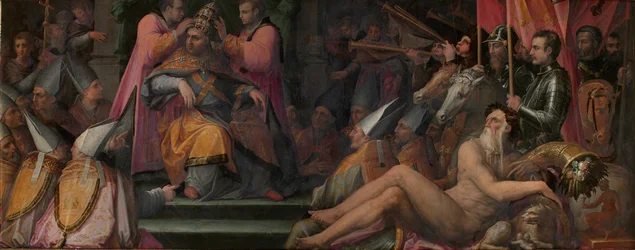 The election of Giovanni de Medici to papacy