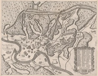 Speculum Romanae Magnificentiae: Ancient Rome, and its Hills, from the West, 1582