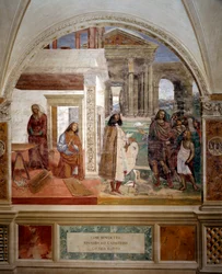 Saint Benedict Fixes a Broken Sieve (Self-Portrait)