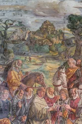 St Anthony facing the tyrant Ezzelino in Verona (detail)