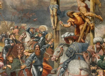 Counterfaccata, IL Pordenone, Crucifixion 1520-21 (detail)