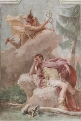 Palazzina (Small Building), the Third Room or Room of the Aeneid: "Aeneas Dreams of Mercury Who Orders Him to Leave"