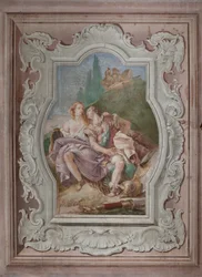 Episodes of "Jerusalem Delivered": "Rinaldo and Armida in the Enchanted Garden, Secretly Observed by Ubaldo and Carlo"