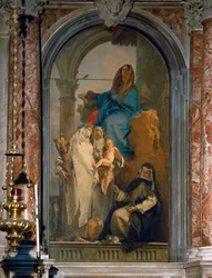 Saint Mary and Child and Three Dominican Saints