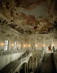 View of the Great Staircase and Ceiling Representing the Allegory of the Five Continents