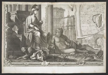 Figures and Sculptures, from Nuova Pianta di Roma, Data in Luce de G. Nolli