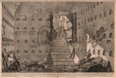 View of an Ancient Sepulchral Chamber Discovered in 1736 near Rome, Italy