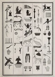 Drawings of the Decorations from Inside the Tomb of Pharaoh Psammetic I, Reproduced in 1817 by Giovanni Battista Belzoni, Housed in the British Museum, London