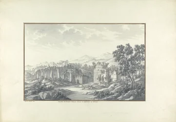 View of the Ruined Baths at Hadrians Villa at Tivoli, c.1750