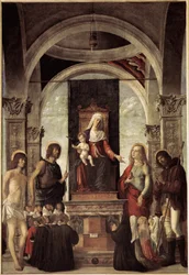Holy Conversation, Virgin with Child Surrounded by Saints