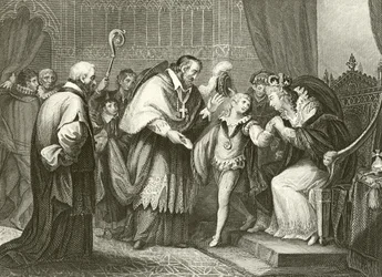 Edward, Duke of York parting with his mother