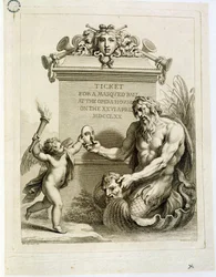 Ticket for a Masked Ball at the Opera House on the 26th April, engraved by Francesco Bartolozzi