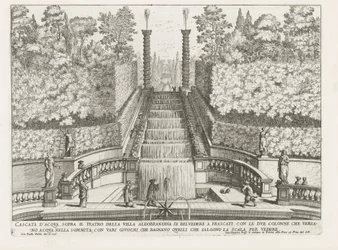 Cascade in the Gardens of Villa Aldobrandini in Frascati (Fontane delle ville di Frascati)