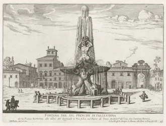 Triton Fountain on Piazza Barberini in Rome