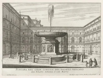 Fountain in the Cortile del Belvedere in the Vatican