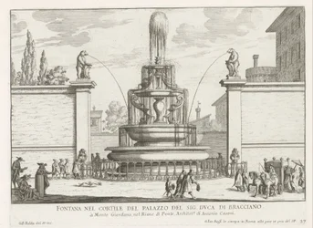 Fountain in the Courtyard of Palazzo Taverna in Rome (Fountains of Rome series)
