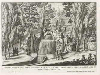 Fountain in the Gardens of the Villa Aldobrandini in Frascati