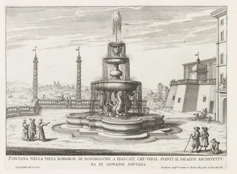 Fountain in the Gardens of the Villa Mondragone in Frascati