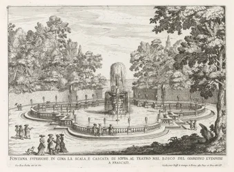 Fountain in the Gardens of Villa Torlonia in Frascati