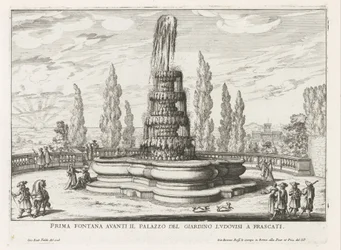 Fountain in the gardens of the Villa Torlonia in Frascati