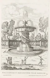 Fountain with Dolphins in the Gardens of Villa Doria Pamphilj in Rome (Le fontane ne palazzi e ne giardini di Roma)