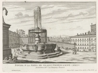 Fountain on Piazza del Quirinale in Rome
