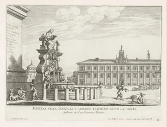 Fountain on Piazza di San Giovanni in Laterano in Rome