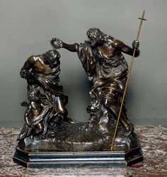 The Baptism of Jesus. Bronze Sculpture