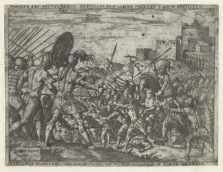The Army of Romulus Fighting the Sabines