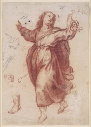 Baby Jesus and Studies for His Left Hand and Left Foot
