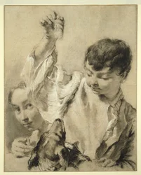 Giacomo Feeding a Dog