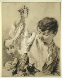 Giacomo Feeding a Dog