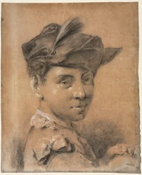 Head of a Young Man Wearing a Hat