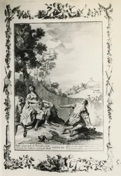 Jerusalem Delivered, canto XII, illustration by Giovanni Battista Piazzetta for poem by Torquato Tasso, edition published in Venice in 1745, Italy